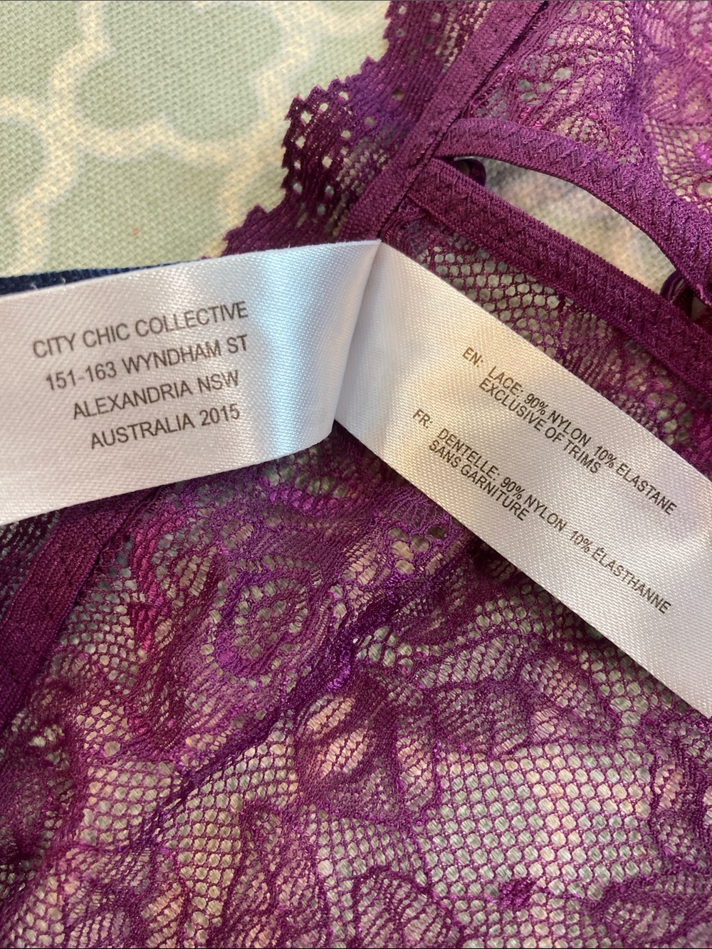 City Chic Fox & Royal Gia Cless Open Gusset Panty Purple 16 - Picture 9 of 10